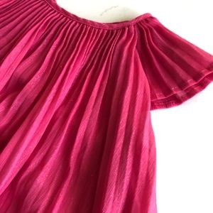 Pleated hot pink H&M dress